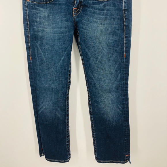 ✨True Religion Kate Cropped Semi Dark Wash Jeans - Picture 3 of 13
